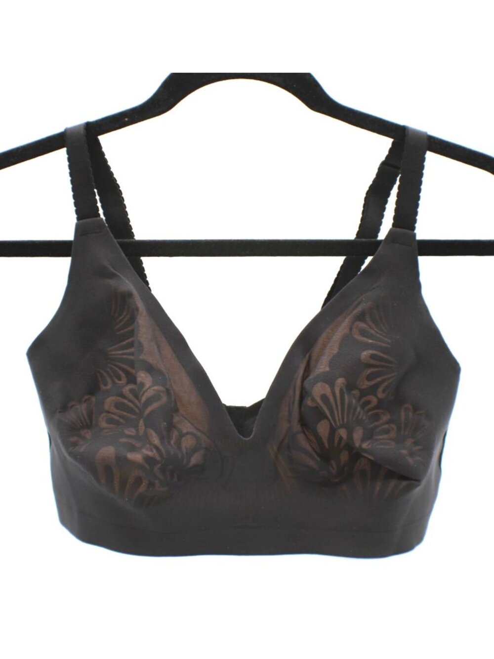 Bali Womens 36DD Beauty Lift Gravity Defying Wireless Bra Black Tan Hook Eye